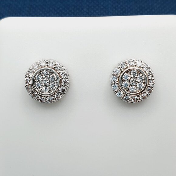 "925 Sterling Silver Plated CZ Earrings, INUS1BR175 - Picture 4 of 9